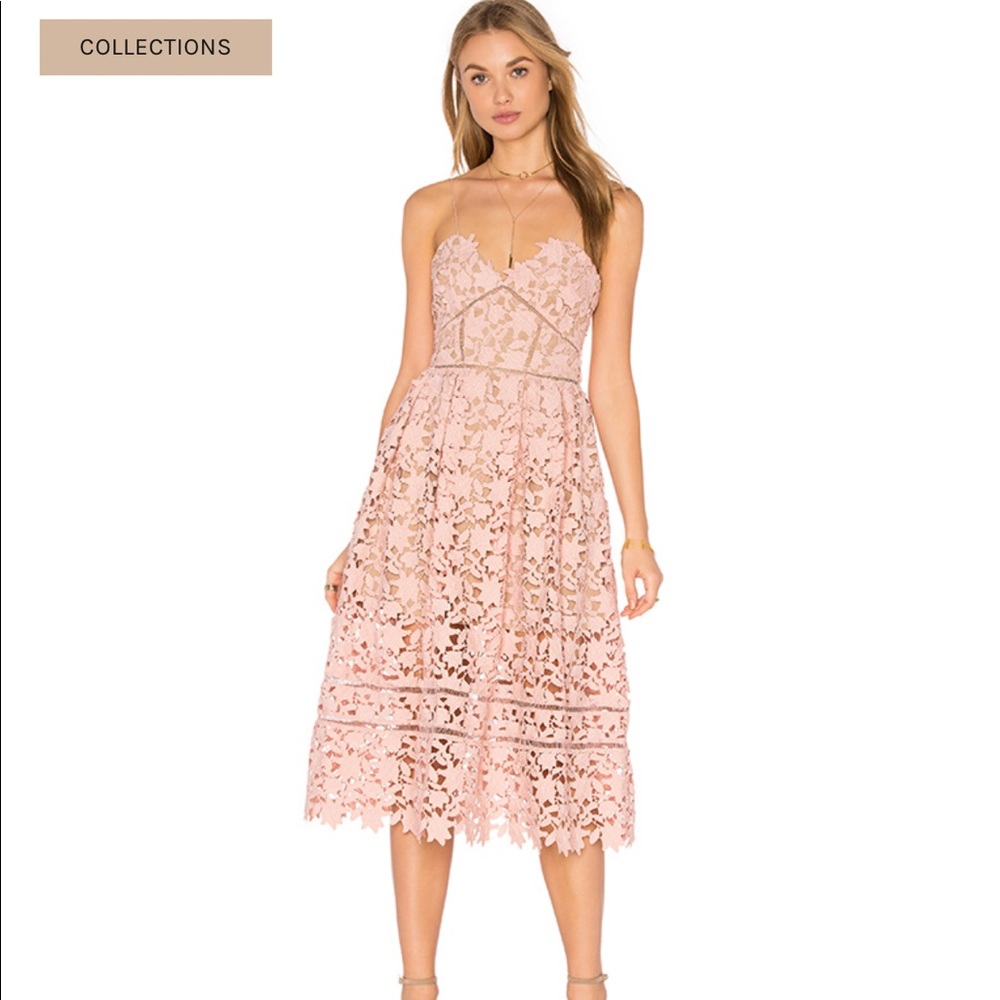 Self Portrait Azaelea Pink Lace Dress - Picture 1 of 7